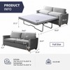 Mjkone Modern Velvet  2-in-1 Pull Out Sleep Sofa Bed - 2 of 4