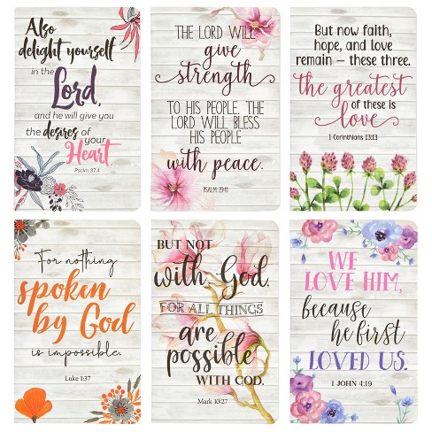 Juvale 6-pack Prayer Journal For Women, 5x8 In Christian Notebook 