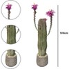 Artificial Cactus Potted Plant Faux Desert Cacti Fake Big Cactus Plant with Planter Realistic Faux for Home Garden Office Indoor Outdoor Decoration - 2 of 4