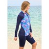 Swim 365 Women's Plus Size Chlorine Resistant Long-Sleeve Colorblock Swim Tee - 4 of 4