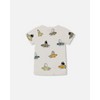 Deux par Deux Boy Printed Organic Cotton Tee Multicolored Splash on Off-White - 3 of 4