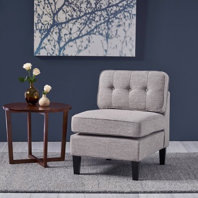 Doolittle Modern Slipper Chair Light Gray - Christopher Knight Home