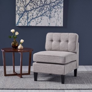 Doolittle Modern Slipper Chair Light Gray - Christopher Knight Home - 1 of 4