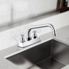 WOWOW Commercial Faucet with 6 in. Swivel Spout, Double Handle Deck Mount Standard Kitchen Faucet in Polished Chrome - 2 of 4