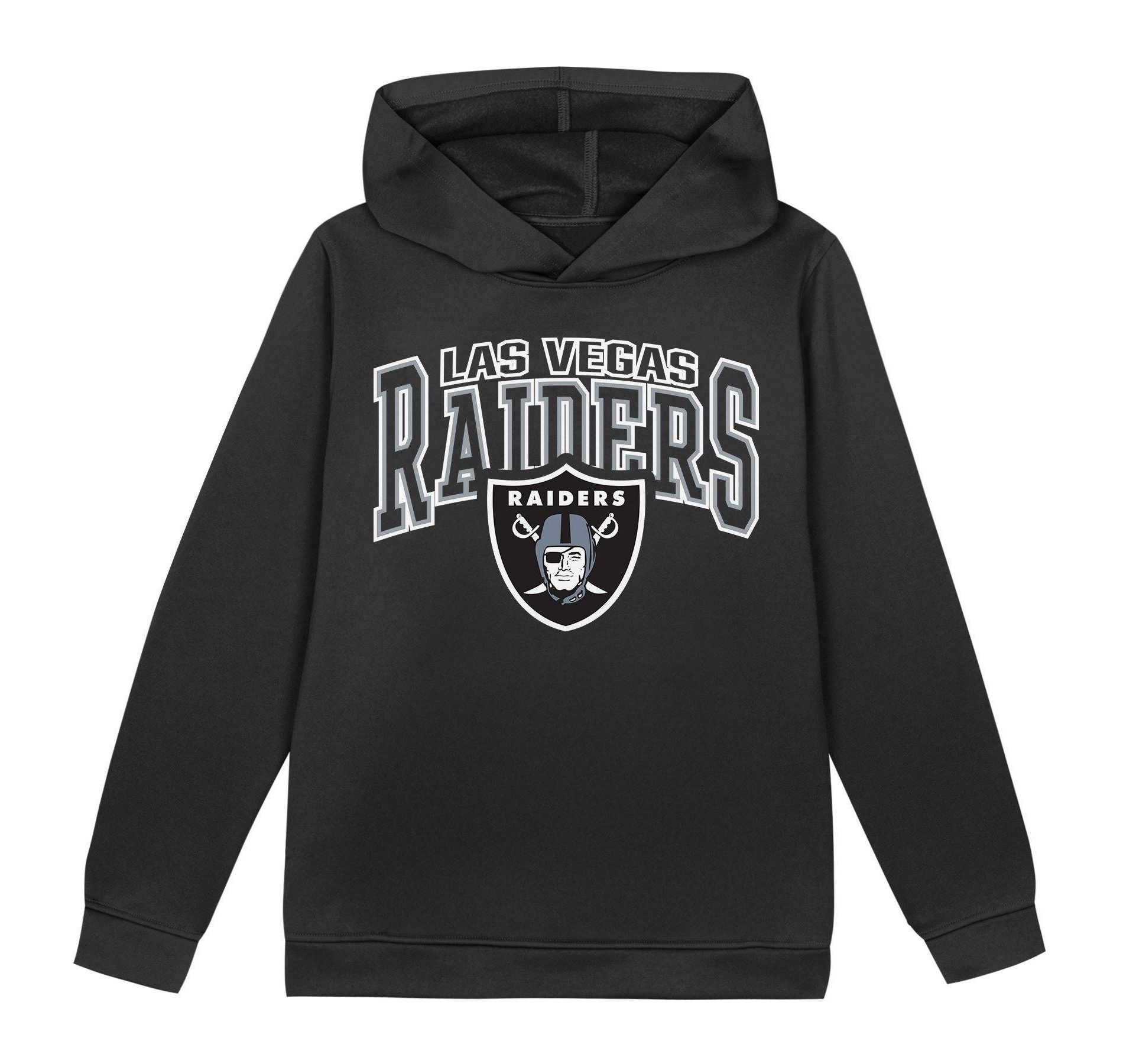 NFL Las Vegas Raiders Toddler Boys' Poly Fleece Hooded Sweatshirt