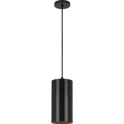 Antique Bronze 6" LED Outdoor Aluminum Cylinder Pendant Light