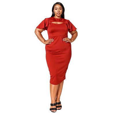 L I V D Women's Millie Cutout Flutter Dress