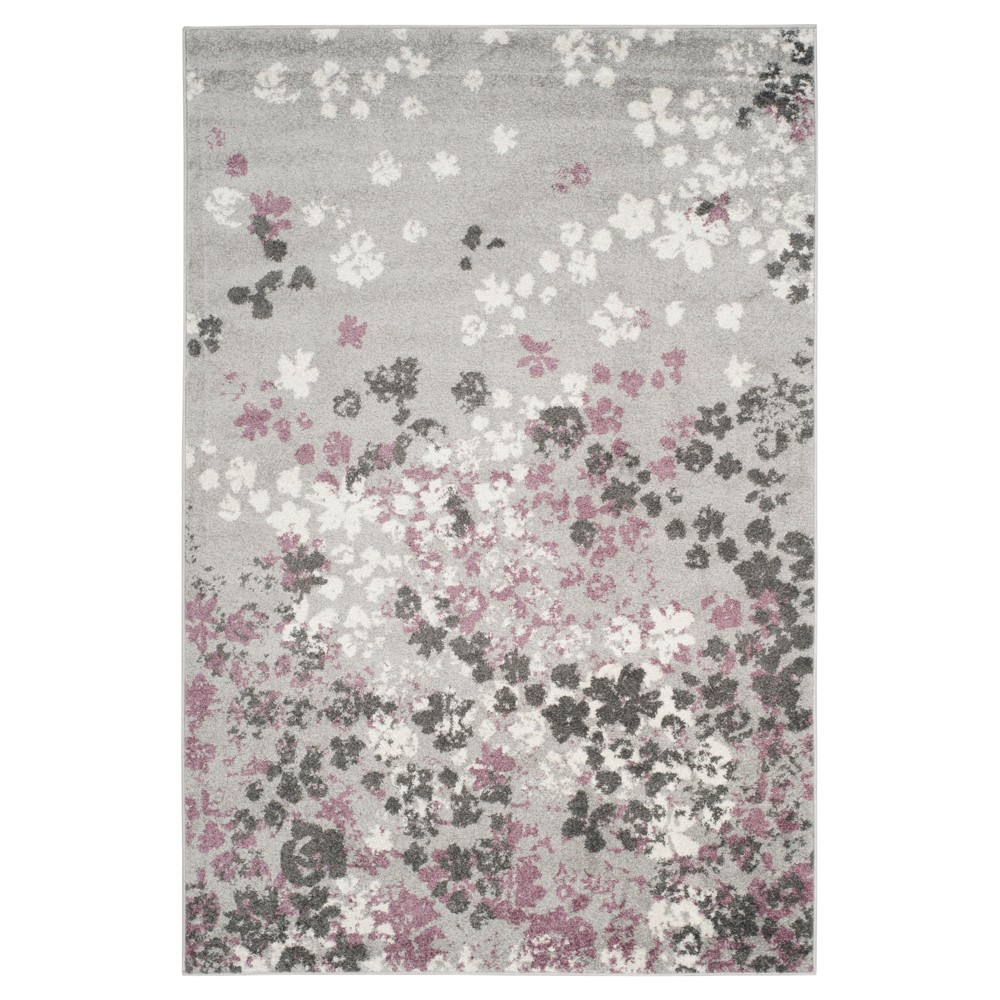 Mandi Area Rug Light Gray/Purple 5'1inx7'6in - Safavieh