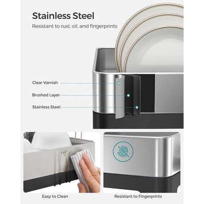 SONGMICS Stainless Steel Dish Drying Rack with Utensil Cup