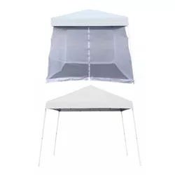 Z-Shade 10 Foot Horizon Angled Leg Screen Shelter Attachment with 10 by 10 Foot Push Button Angled Leg Instant Shade Canopy Tent