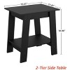 End Table with Storage & Night Stand 2-Tier Side Table - Compact Farmhouse Bedside Table for Small Bedrooms, Living Room Accent Furniture - 3 of 4