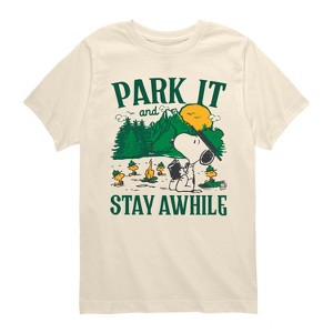 Boys' - Peanuts - Park It And Stay Awhile Short Sleeve Graphic T-Shirt - 1 of 4