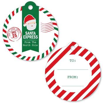 Big Dot of Happiness Santa's Special Delivery - From Santa Claus Christmas Favor Gift Tags (Set of 20)