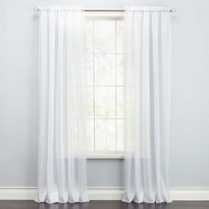 BrylaneHome BH Studio Sheer Voile Rod-Pocket Panel Pair - 1 of 4