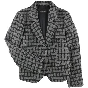 Armani Womens Diamond One Button Blazer Jacket, Grey, 48 - 1 of 1