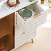 Geometric Carved 3-Drawer Chest with Glass Doors, Aluminum Alloy Frame, and Adjustable Metal Legs – Modern Storage Cabinet for Bedroom - 4 of 4