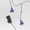 20ct Plastic Witch Hat Halloween Indoor Outdoor Novelty Icicle String Lights Purple LEDs - Hyde and EEK! Boutique™ - 4 of 4
