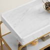 KTMBDW 6-Tier Bar Cart, Slide Bar Serving Cart with Wine Rack and Glass Holder, Rolling Drink Trolley for Living Room, Dining Room, Gold - 4 of 4