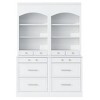 Set of 2 Tall Kitchen Pantry Cabinets with Drawers and Faux Marble Countertop, Freestanding Storage Cupboards for Dining Room–Maison Boucle - 4 of 4