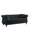 NicBex Modern Loveseat Sofa,Velvet Sofa Bed with Rolled Arms and 2 Pillows for Living Room,Office - 4 of 4