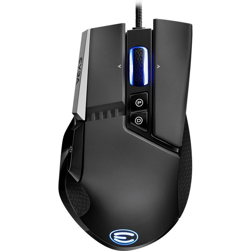 EVGA X17 Wired Customizable Gaming Mouse - USB Cable Interface - 16000 dpi movement resolution - 10 Total Buttons - 5 Customizable on board profiles, 4 of 7