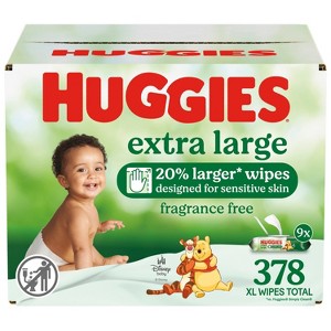 Huggies Natural Care Sensitive Baby Wipes - XL - 378ct - 1 of 4