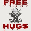 Junior's Design By Humans Free Hugs Evil Scary Grim Reaper Halloween Gift By pipetro T-Shirt - 2 of 3