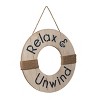 Transpac Wood 18" Multicolored Spring Life Preserver Door Decor - 2 of 4