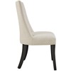 Modway Reverie Dining Side Chair Beige: Polyester Upholstery, Espresso Wood Legs, Armless Design, 287lb Capacity - 4 of 4