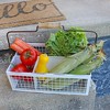 Esterno Enamelware White Gardening Trug; Vintage Farmhouse Style 3-Section Garden Hod - 2 of 4
