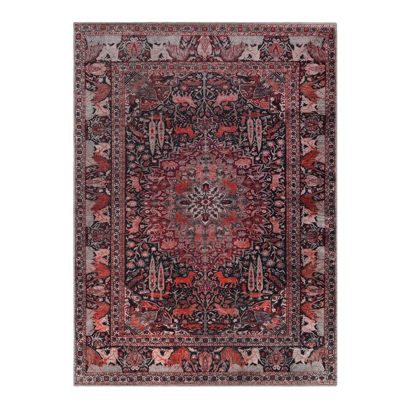 Bohemian Floral Medallion Indoor Area Rug or Runner by Blue Nile Mills, 1 of 9