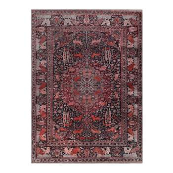 Bohemian Floral Medallion Indoor Area Rug or Runner by Blue Nile Mills