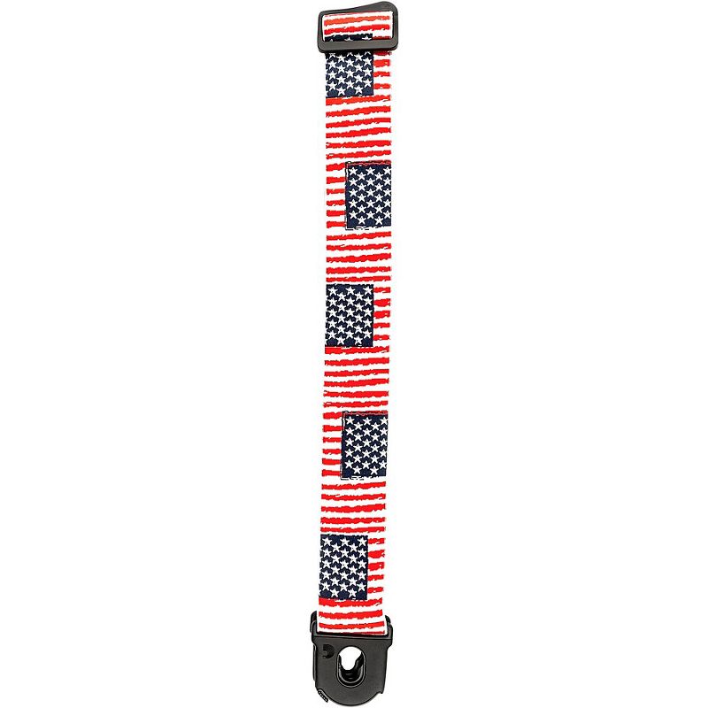 D'Addario 50 mm Nylon Guitar Strap, USA Flag Pattern USA Flag 2 in., 2 of 4