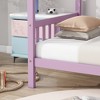 VASIP White Twin House Bed Frame - Solid Rubber Wood with Headboard & Footboard, Kids Bedroom Furniture, Sturdy House Design - 4 of 4