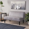 NicBex Armless Loveseat Sofa Modern Polyester Fabric Upholstered 2 Seater Couch with Wood Legs for Living Room,Apartment - 2 of 4