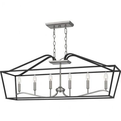 Quoizel Lighting Catalina 6 - Light Island Pendant Light in  Matte Black