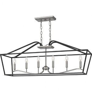 Quoizel Lighting Catalina 6 - Light Island Pendant Light in  Matte Black - 1 of 4