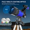 SUGIFT 70mm Refractor Telescope for Kids and Beginners with Tripod Smartphone Adapter Moon Filter 150X Magnification - 4 of 4