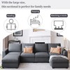 3 PCS U-shaped Upholstered Sectional Sofa with Removable Ottomans-ModernLuxe - 4 of 4