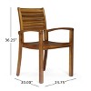 NicBex Outdoor Dining Chairs Set of 2 Modern Wood Frame Chairs Sturdy and Waterproof,Natural - image 3 of 4