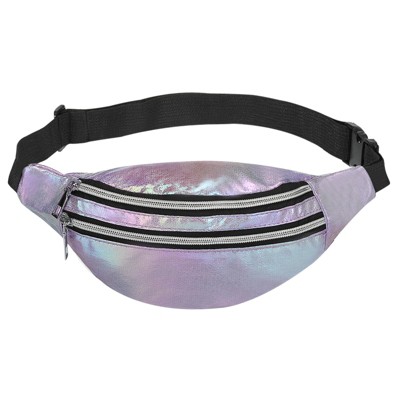 Unique Bargains 80s Women's Adjustable Strap Waterproof Ample Storage Fanny Pack