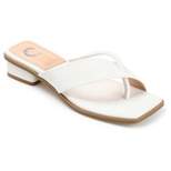 Journee Collection Womens Mina Tru Comfort Foam Flip Flop Low Block Heel Sandals