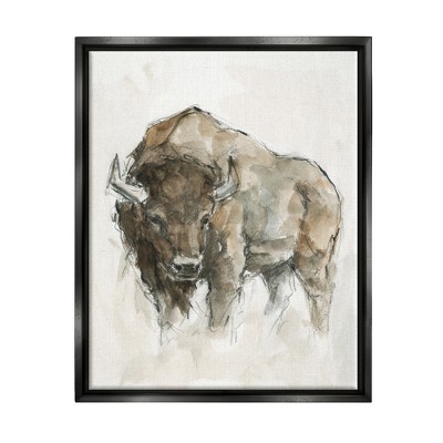 Stupell Industries Western American Buffalo Brown Country Animal