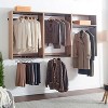 HomeStock Devi Series 31.5–94.5in. W  Modular Closet System Wall Mount Double Hanging Rods 1-Shelf Wood Closet System - 3 of 4