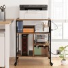 Whizmax Industrial Printer Cart, 4-Tier Mobile Printer Stand, End Table ,Rolling Cart with Power Outlets and USB Ports for Office, Living Room - 2 of 4