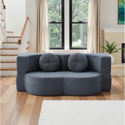 VASIP 2-in-1 Convertible Modular Sofa Bed with Memory Foam, Space-Saving Sofa Bed for Living Room,Bedroom,Apartment,No Assembly Required