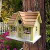 Home Bazaar 7.5" Sweetheart Cottage Wood Bird House Yellow & White - 3 of 3