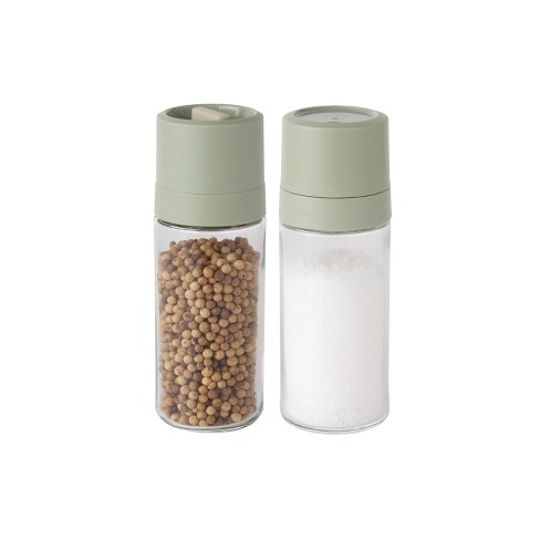 2pc Acacia Turned Salt Shaker And Pepper Grinder Set - Threshold