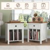 Night Stand, Nightstand with Charging Station, Record Player Stand, Vinyl Record Storage, End Table - 4 of 4