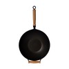 Joyce Chen Professional Series 14-Inch Carbon Steel Excalibur Nonstick Flat Bottom Wok Set with Lid and Maple Handles, 10 Pieces - 2 of 4